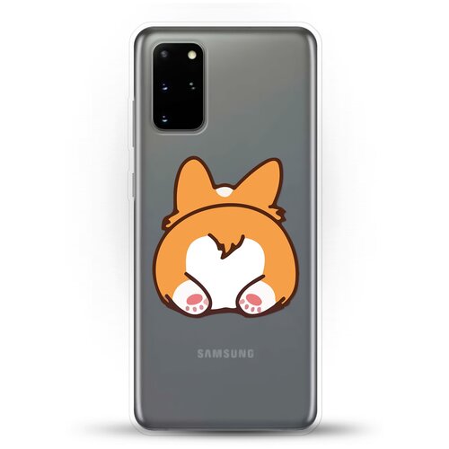 фото Силиконовый чехол корги лежит на samsung galaxy s20+ andy & paul