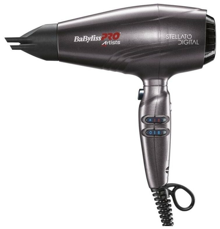 Babyliss Фен 2400Вт с ионизацией и 3 насадками + глушитель и диффузор 1 шт (Babyliss, ) - фото №1