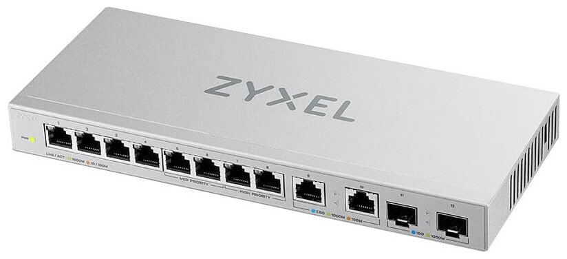 Коммутатор Zyxel XGS1010-12-ZZ0101F 8G 2SFP+ неуправляемый