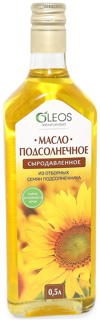 Масло подсолнечное OLEOS сыродавленное