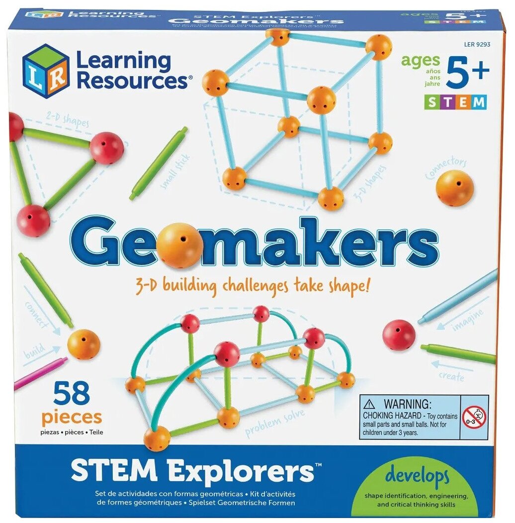Конструктор Learning Resources STEM Explorers LER 9293 Geomakers