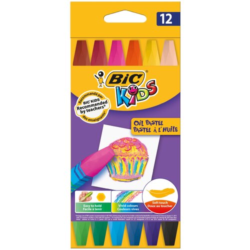 BIC Пастель масляная Oil Pastel 12 цветов (926446) Комплект 5 шт.