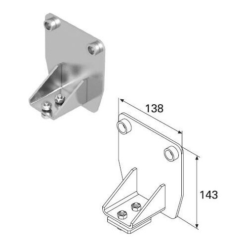 Крышка задняя для балки 138х144х6, DHS20250 - DoorHan