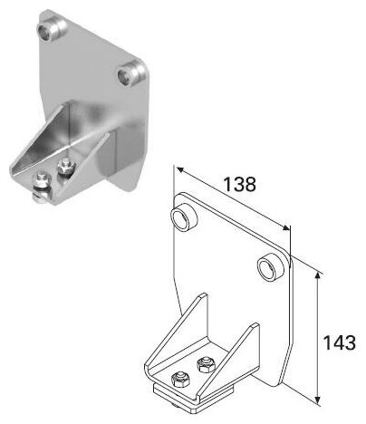 Крышка задняя для балки 138х144х6, DHS20250 - DoorHan