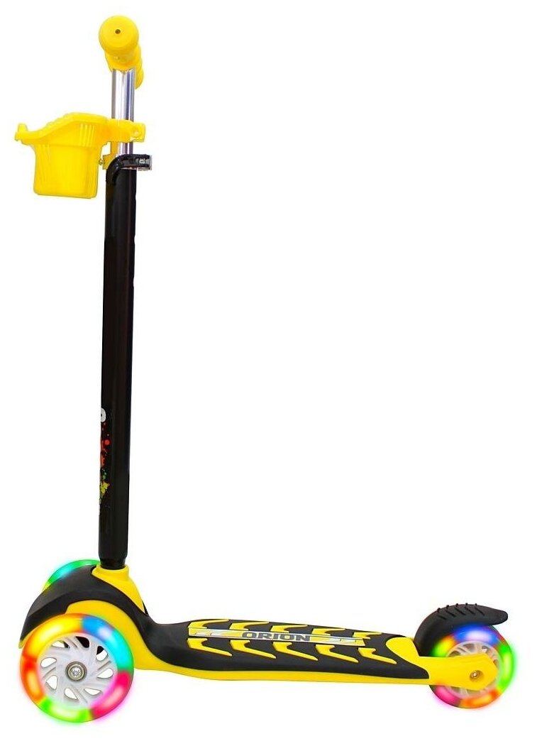 164в6 Самокат MIDI ORION со светящимися колесами желтый — купить в ...