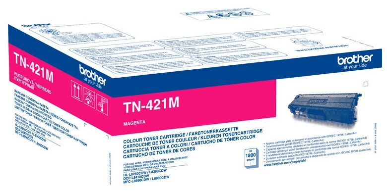 Brother TN421M Картридж, Magenta HL-L8260 8360 DCP-L4810 MFC-L8690 8900, 1800 стр. TN421M