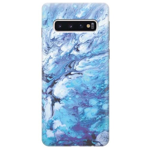 Чехол - накладка ArtColor для Samsung Galaxy S10 с принтом Синий мрамор чехол накладка artcolor для samsung galaxy a31 с принтом синий мрамор