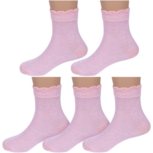 Носки LorenzLine 5 пар, размер 12-14, розовый носки lorenzline 10 пар размер 12 14 серый розовый