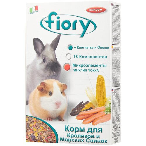 Корм для для карликовых кроликов и морских свинок Fiory Superpremium Conigli e cavie , 850 г