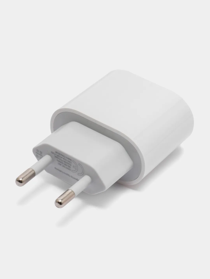 Зарядное устройство для iPhone, iPad, AirPods с кабелем в комплекте / Быстрая зарядка 20W для устройств Apple / Power adapter 20W