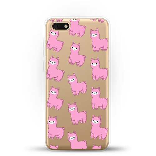 фото Силиконовый чехол ламы на huawei y5 prime (2018) andy & paul