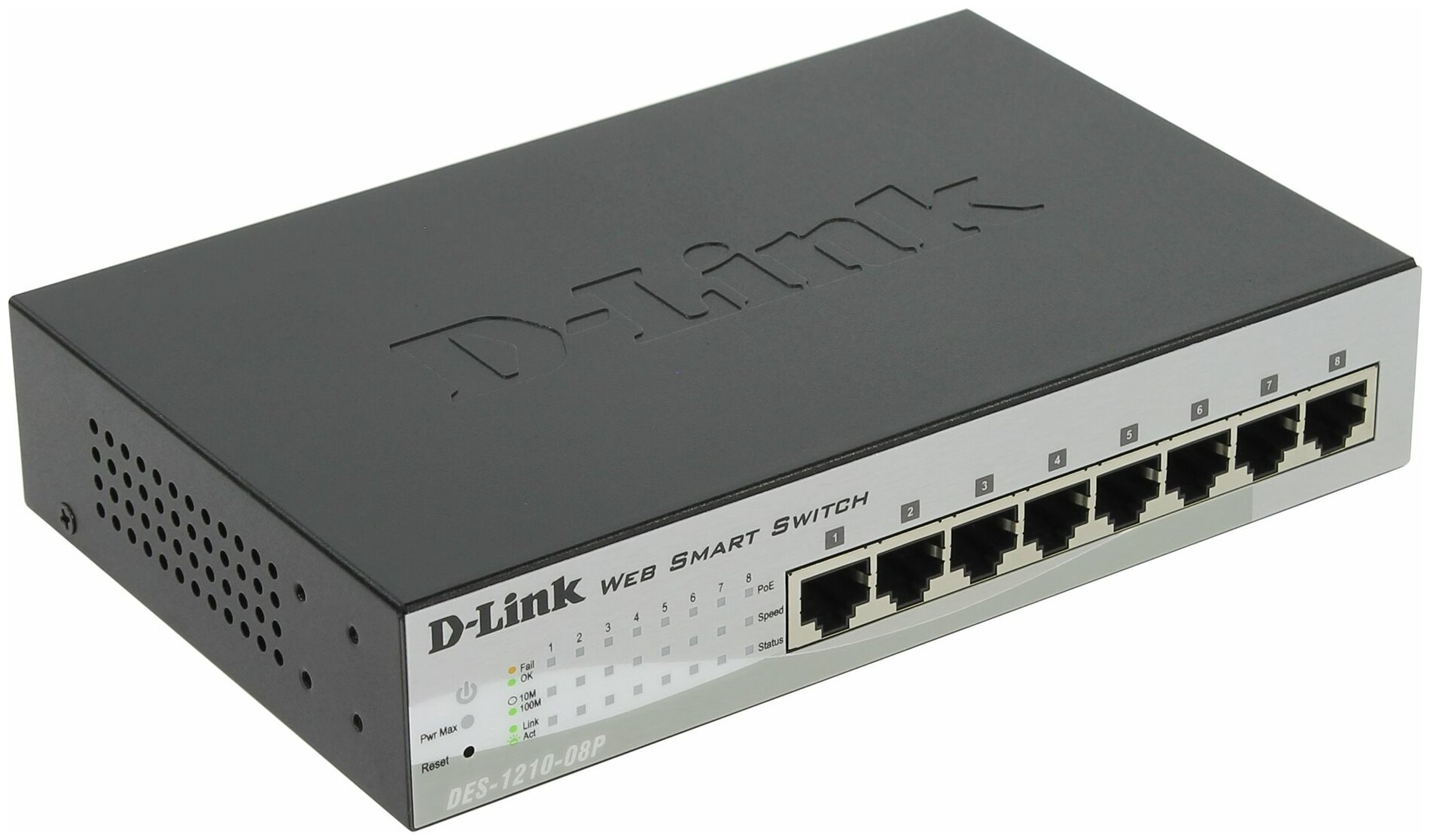 D-Link Настраиваемый коммутатор с 8 портами PoE 10/100Base-TX DES-1210-08P