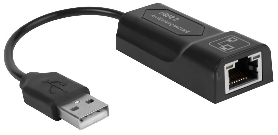 Конвертер-переходник USB 2.0 -> LAN RJ-45 Ethernet Card адаптер GCR серия Greenline