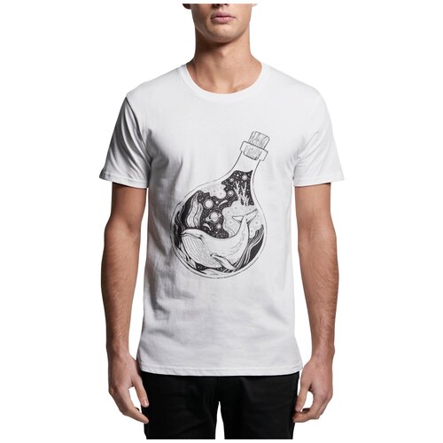 фото Футболка мужская black pack "whale", белая, размер xxl