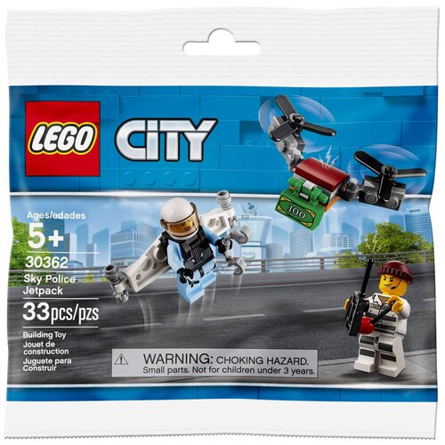 Конструктор LEGO City 30362 Полицейский с реактивным ранцем, 33 дет.