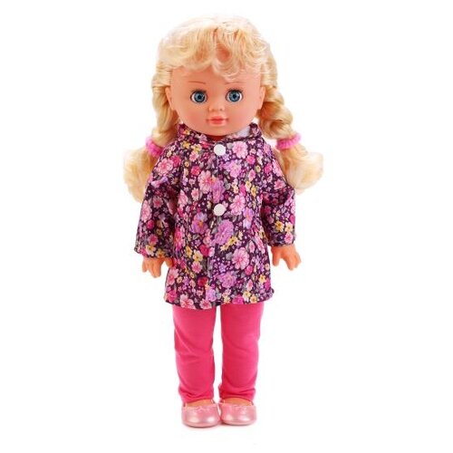 Интерактивная кукла Карапуз Полина, в костюме с цветочным принтом, 35 см, POLI-20-A-RU