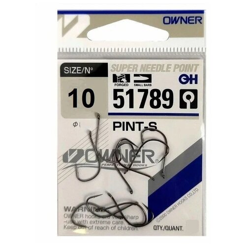 Крючки OWNER 51789 Pint-S №10 12шт крючок owner 51789 pint s 10