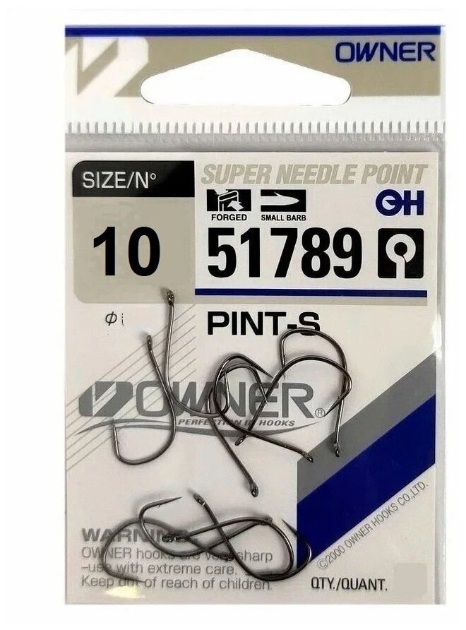 Крючки OWNER 51789 Pint-S №10 12шт