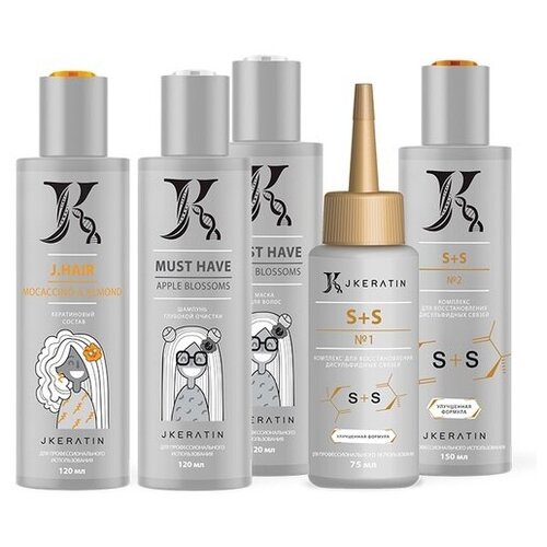 Jkeratin/ Комплект "Керапластика" с J.Hair и комплексом S+S (120 мл)