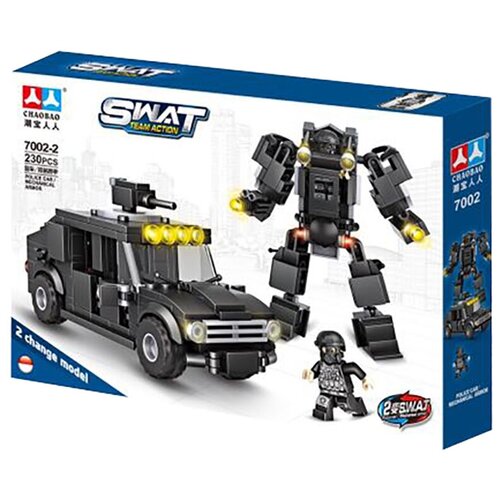 Конструктор SWAT Team Action #7002-2 / Робот и бронемашина (230 деталей)