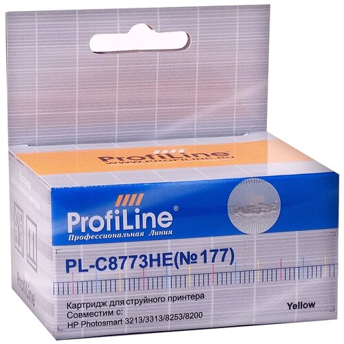 Картридж ProfiLine PL-C8773HE-Y, 400 стр, желтый картридж hp c8773he 500 стр желтый