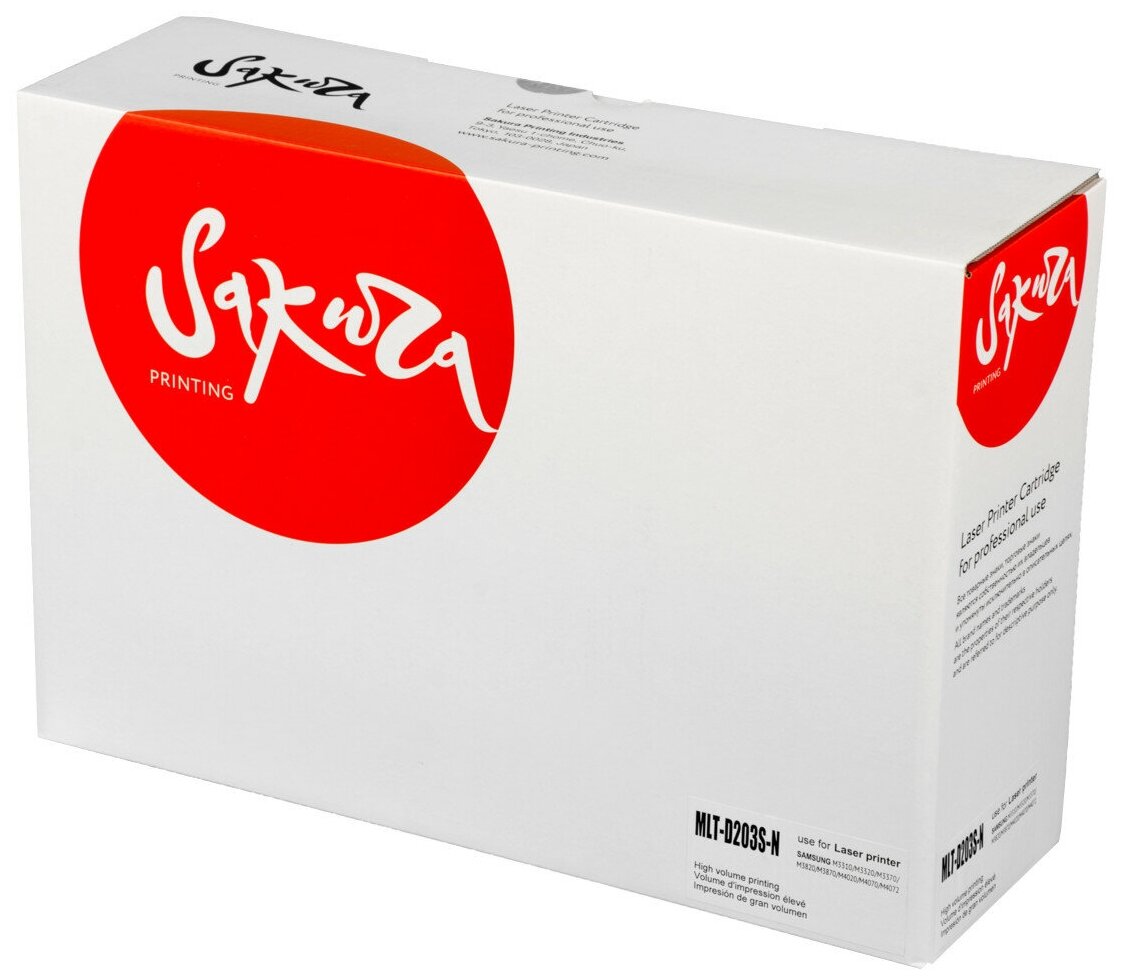 Картридж Sakura Mltd203s для Samsung ProXpress M3310/ M3320/ M3370/ M3820/ M3870/ M4020/ M4070/ M407 .