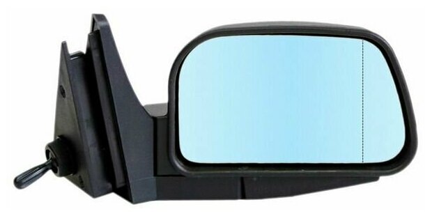Зеркало боковое правое ВАЗ-2104, 2105, 2107, модель ТА-7 Г с тросовым приводом регулировки и асферическим противоослепляющим отражателем голубого тона. Без системы Обогрева.