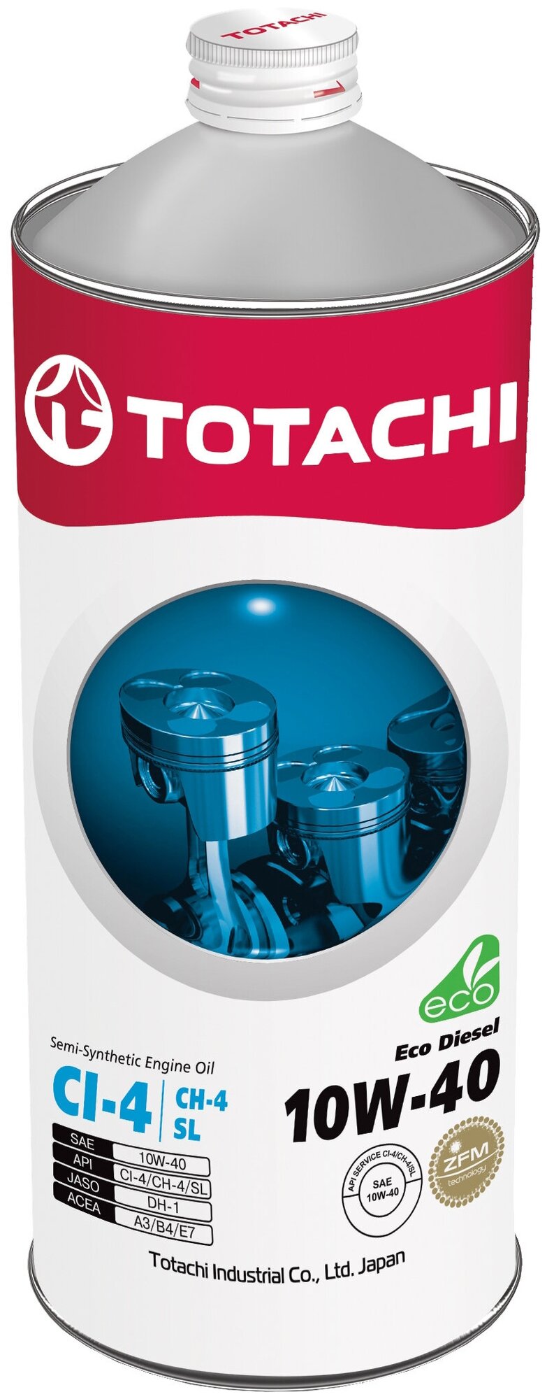 Полусинтетическое моторное масло TOTACHI Eco Diesel 10W-40, 1 л