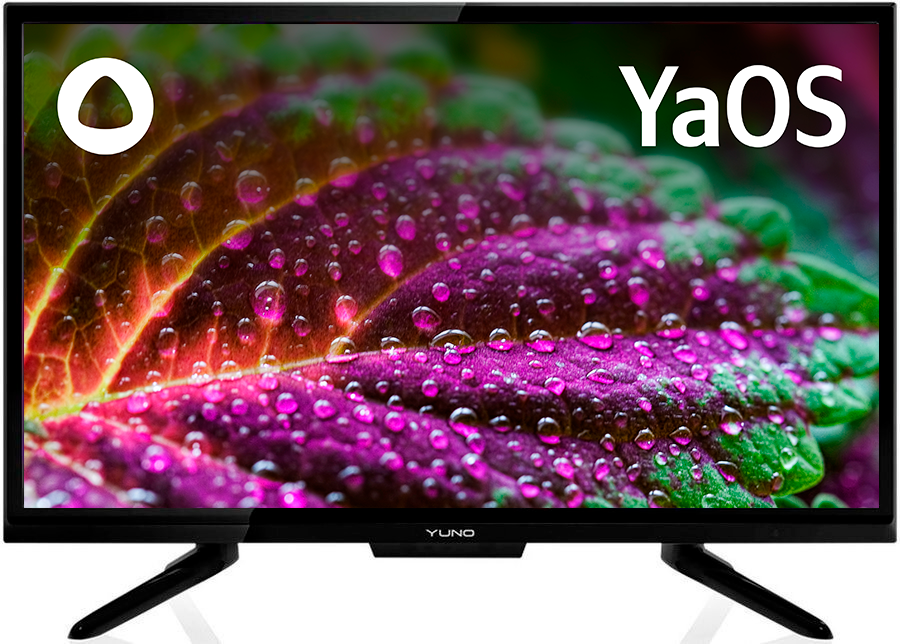 24" Телевизор Yuno ULX-24TCS221 (HD 1366х768, Smart TV) черный