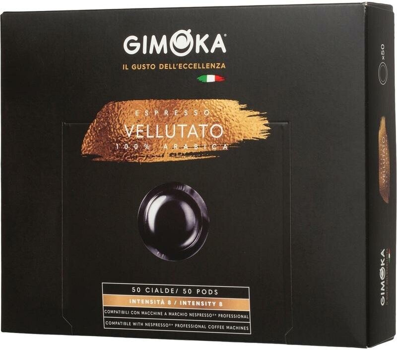 Кофе в капсулах для кофемашин Gimoka Nespresso Professional Vellutato (50 штук в упаковке) - фотография № 1