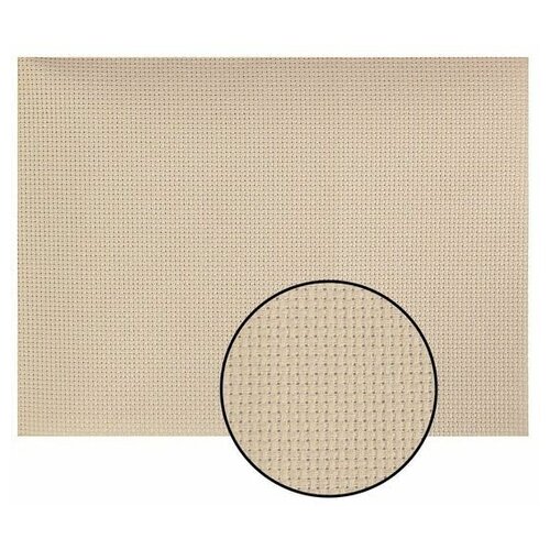 Канва для вышивания, №14, 30 × 40 см, цвет бежевый канва для вышивания 14 30 х 40 см цвет белый