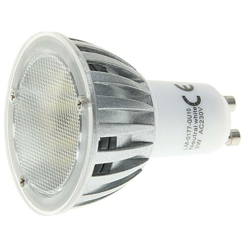 Лампа светодиодная GU10 3W(25W) 220V холодный MEGA LIGHTING LM-0177NW-GU10