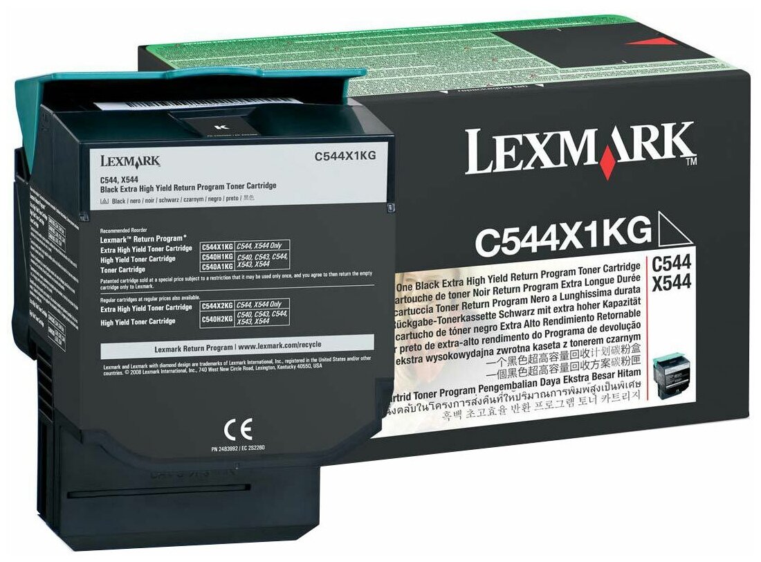 Тонер-Картридж Lexmark C544X1KG для для C544 Черный Extra High Yield Return Program 6K