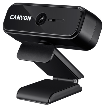 Веб камера CANYON C2N 1080P full HD 2.0Mega fixed focus webcam with USB2.0 connector, 360 degree rotary view scope, built in MIC, Resolution 1920*1080, viewing angle 88, cable length 1.5m, 90*60*55mm, 0.095kg, Black