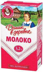 Молоко Домик в деревне ультрапастеризованное 3.2%, 1 шт. по 0.95 кг