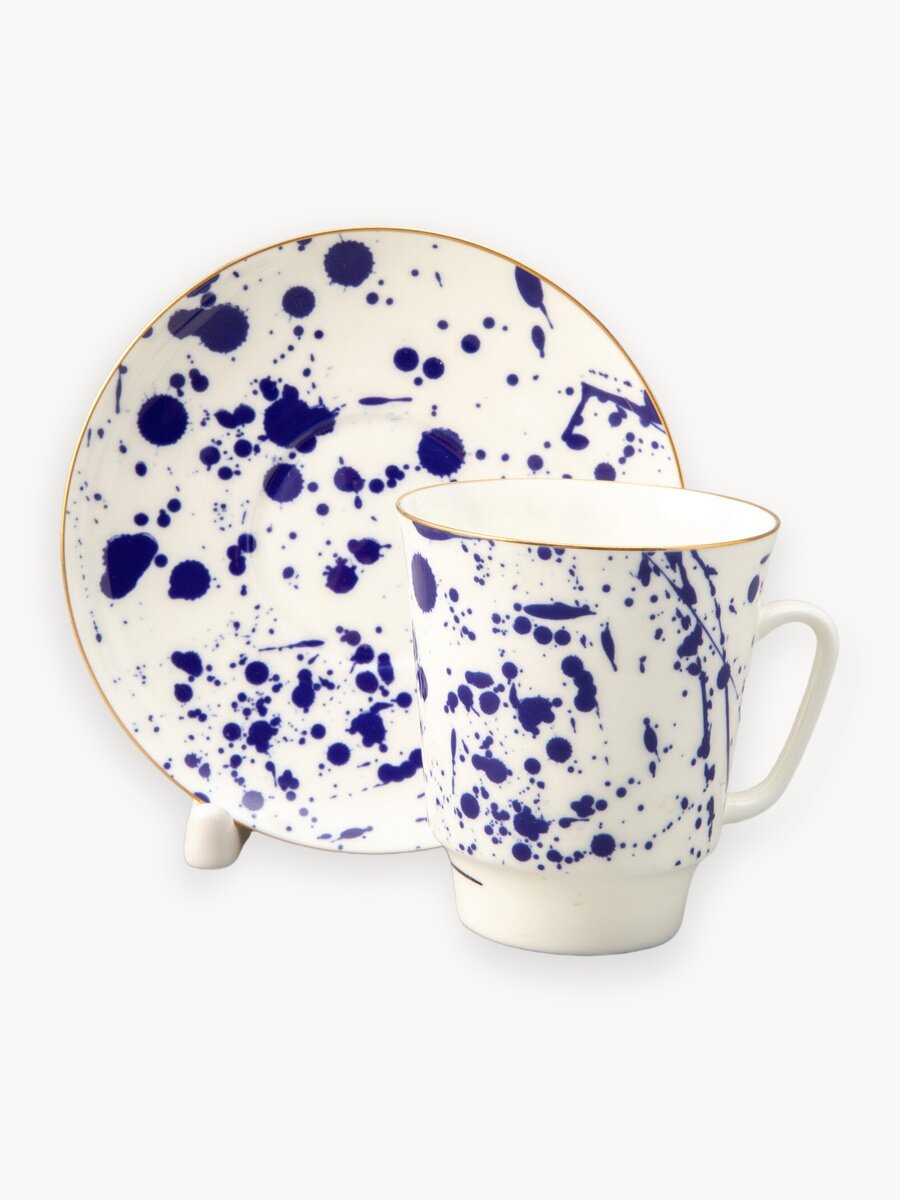 Кофейная пара "Splash " форма майская, коллекция Настроение, Императорский фарфоровый завод, 165 мл