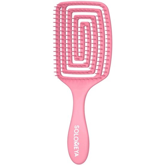 Расческа массажная для сухих и влажных волос Solomeya Brush Paddle с ароматом клубники