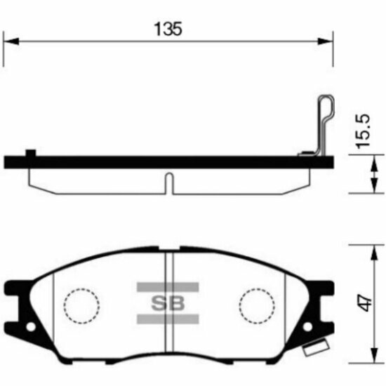 Колодки тормозные передние Sangsin Brake для NISSAN ALMERA classic, 4 шт