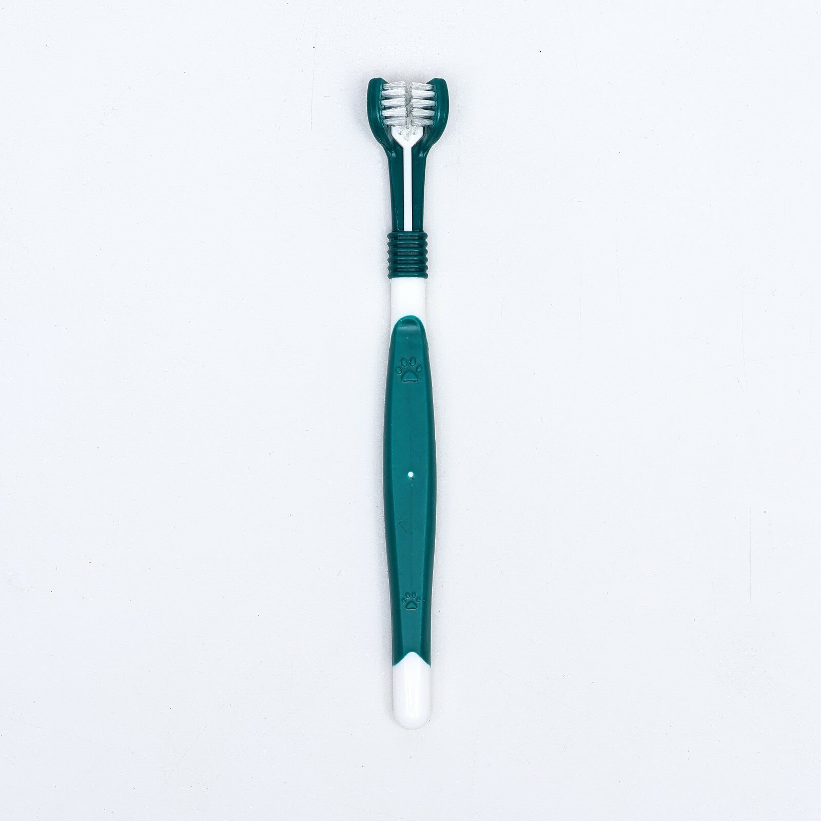Зубная щётка для животных 360 градусов, зелёная/белая, 17,5 см