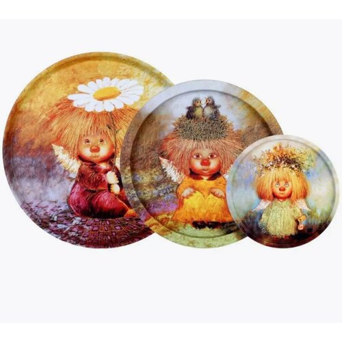 Набор тарелок декоративных Ангел семейного счастья TS006