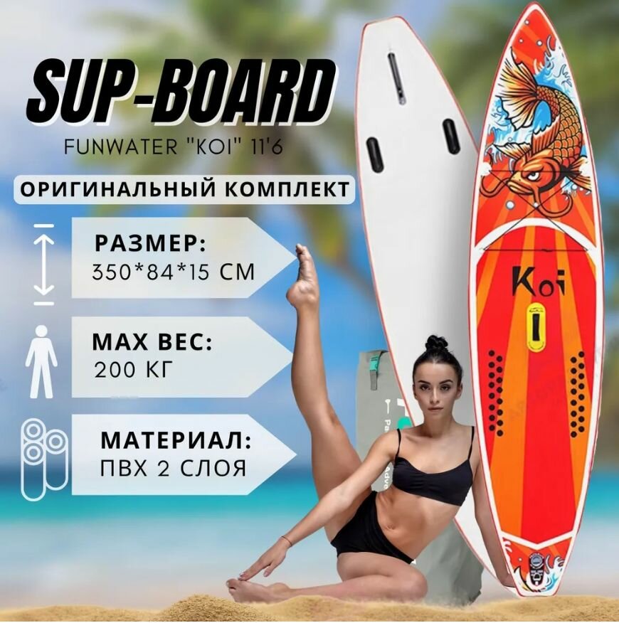 Надувная доска для SUP-серфинга KOI Funwater