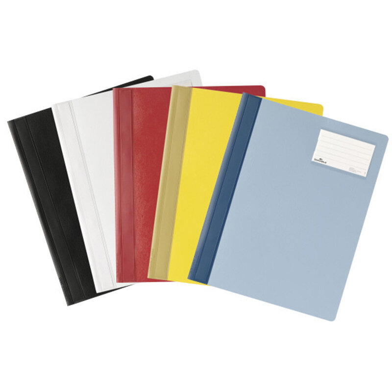 Папка - скоросшиватель Durable, для документов, с карманом для маркировки, A4+, ПВХ, красный