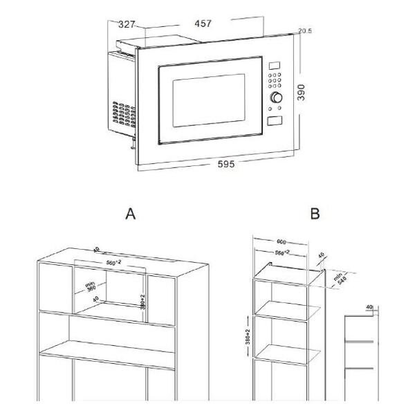 Встраиваемая микроволновая печь Hotpoint MF20G IX HA - фотография № 3