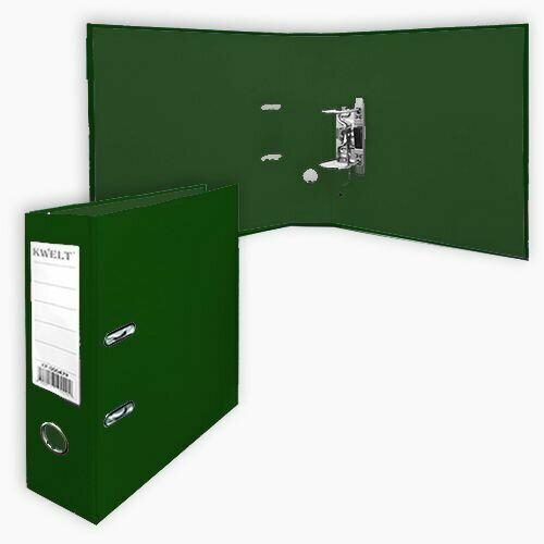 Папка-регистратор А4 KWELT сборная 75мм зеленаязеленая ПВХ двухсторонний этикетка для маркировки металлическая окантовка КР-000456 475₽