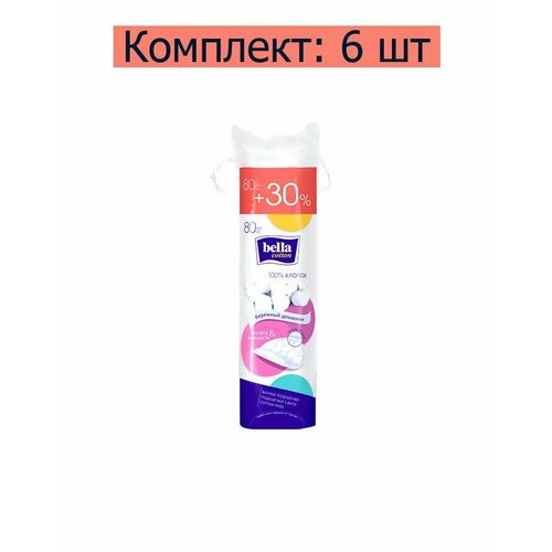 BELLA Ватные диски Cotton, 80 шт, 6 уп bella ватные диски 80 шт 6 упаковок