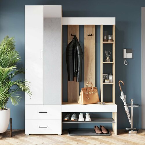 Прихожая Домино Крафт ЗолотойБелый 20700₽