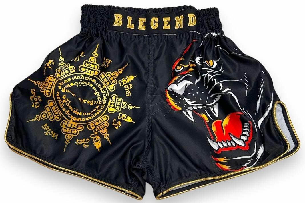 Трусы боксерские BLEGEND Базовая коллекция, размер M, золотой, черный — фото 1