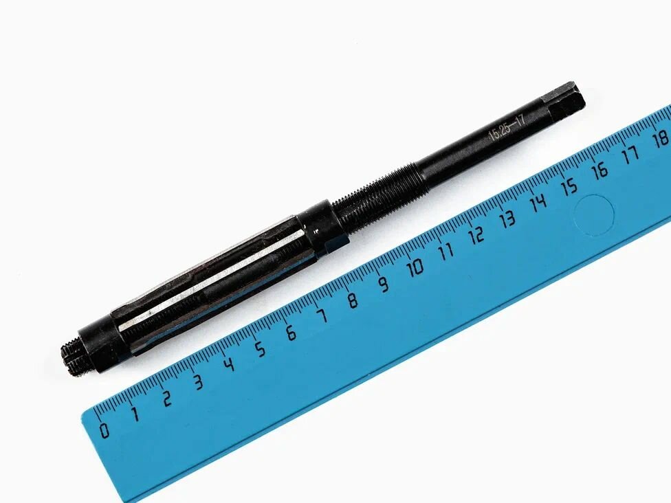 Развертка регулируемая 15,25-17 мм, HSS сталь, зубьев: 6, Сервис Ключ — фото 1