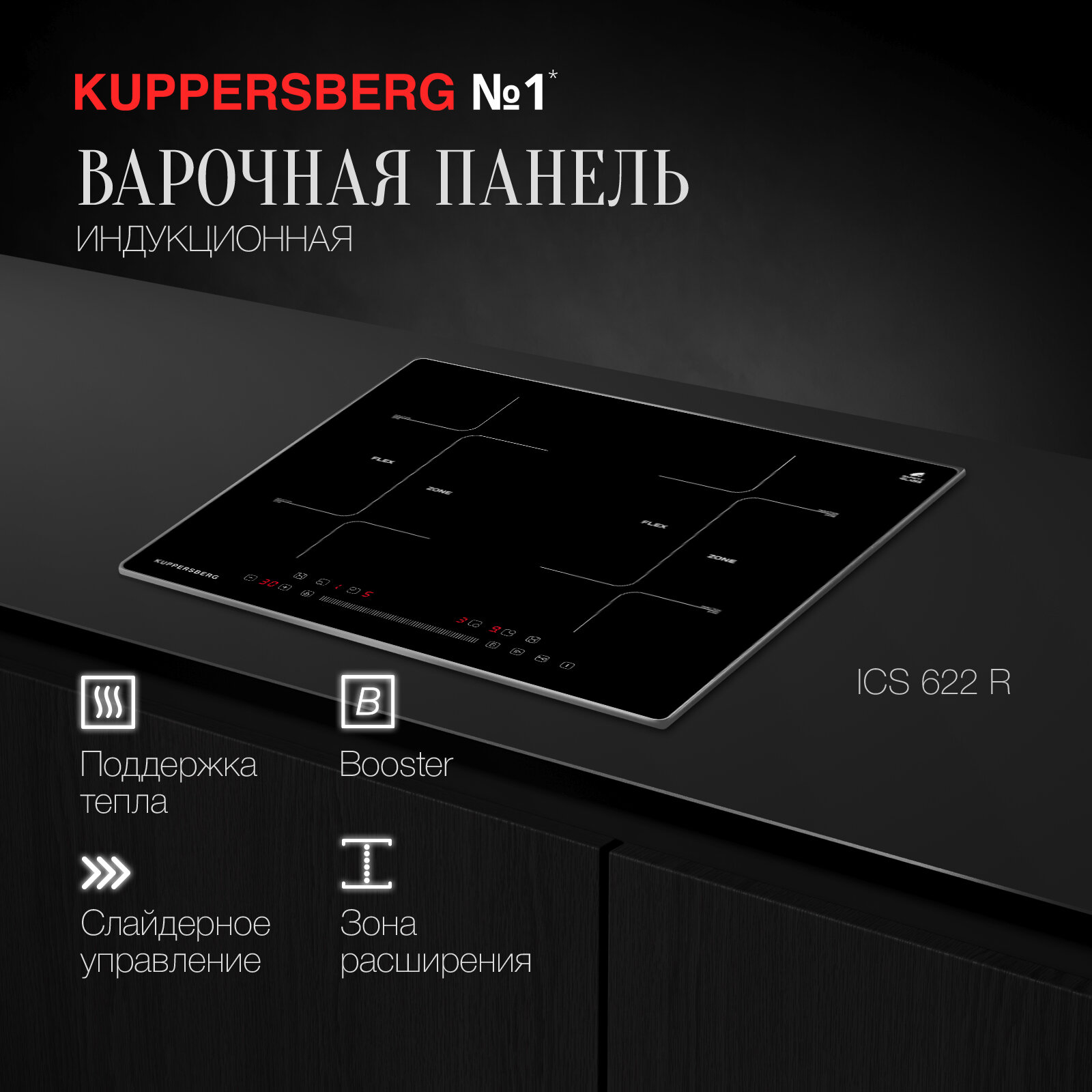 Варочная встраиваемая панель индукционная Kuppersberg ICS 622 R