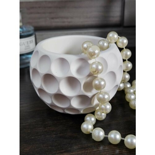 Кашпо из гипса Сфера с орнаментом